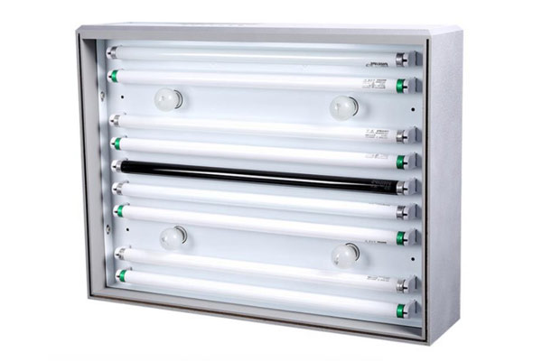 标准光源箱中的哪种光源是白炽灯？什么作用？