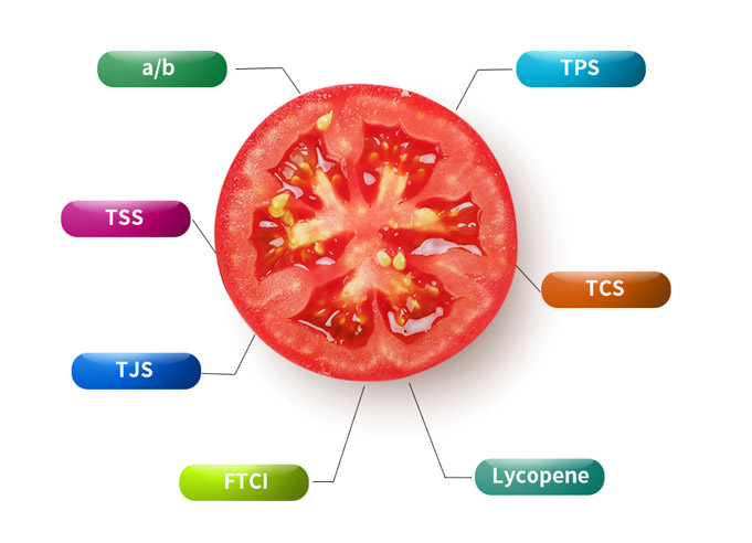 一文详解番茄测色仪a/b ratio、TPS、TSS、TCS、TJS、FTCI、Lycopene七大指标