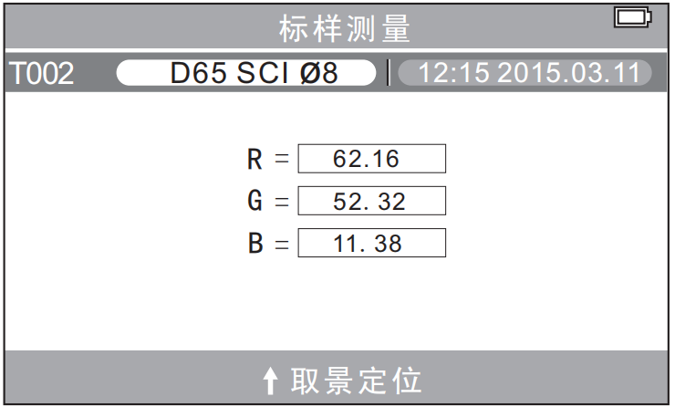 CIE RGB测量界面